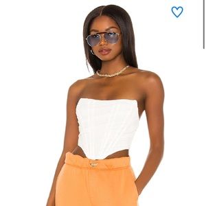 Revolve Superdown White Corset Top